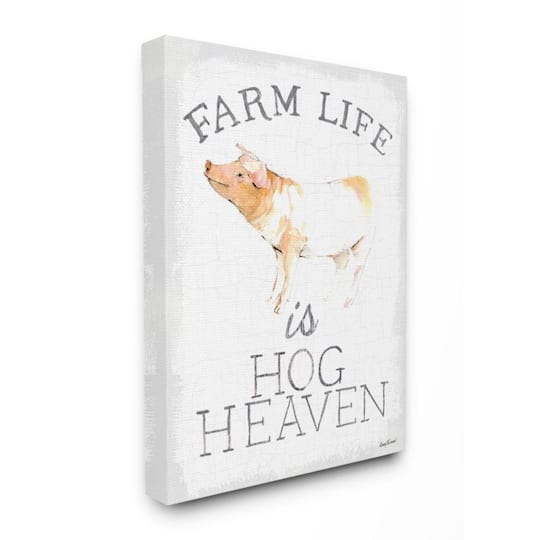 Stupell Industries Farm Life Is Hog Heaven Print Wall Accent